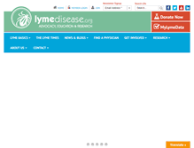 Tablet Screenshot of lymedisease.org